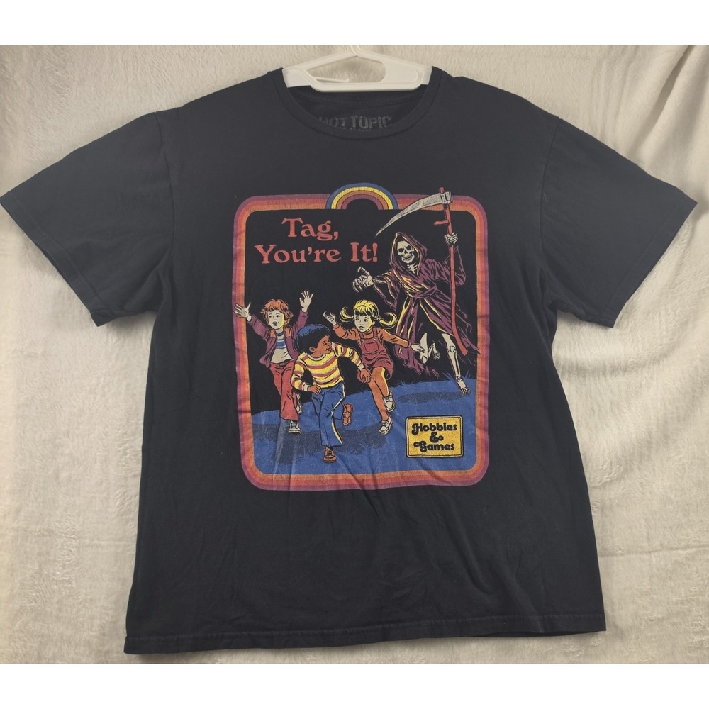 Hot Topic Steven Rhodes Tag You're It Grim Reaper T Shirt XL Retro Horror Goth